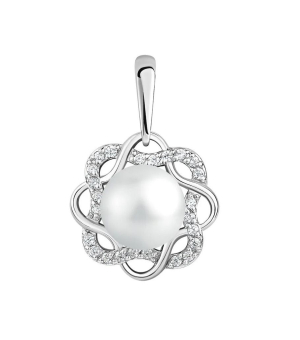 Серебряная подвеска с жемчугом ‒ Mirserebra925.ru