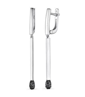 Серебряные серьги с цирконом ‒ Mirserebra925.ru