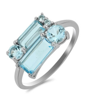 Серебряное кольцо с топазом ‒ Mirserebra925.ru