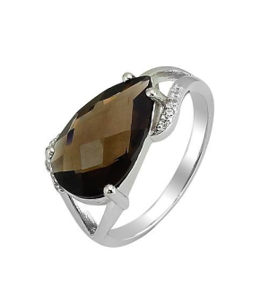 Серебряное кольцо с раухтопазом – Mirserebra925.ru