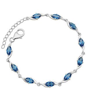 Серебряный браслет с лондон топазом кварц – Mirserebra925.ru