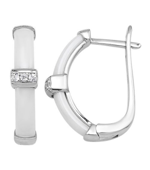 Серьги из керамики с серебром ‒ Mirserebra925.ru