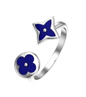 Серебряное кольцо с эмалью ‒ Mirserebra925.ru