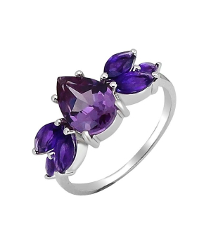 Серебряное кольцо микс камней – Mirserebra925.ru