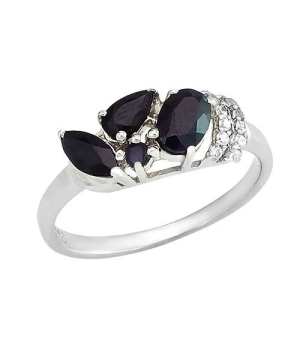 Серебряное кольцо с сапфиром – Mirserebra925.ru