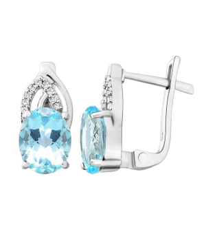 Серебряные серьги с топазом ‒ Mirserebra925.ru