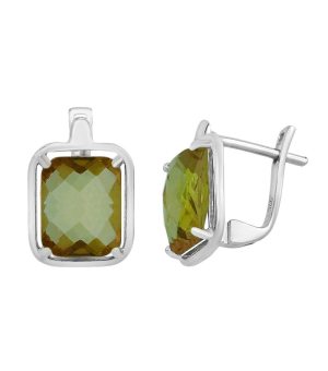 Серебряные серьги с султанитом ‒ Mirserebra925.ru