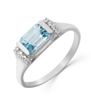 Серебряное кольцо с топазом ‒ Mirserebra925.ru