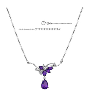 Серебряное колье с аметистами – Mirserebra925.ru