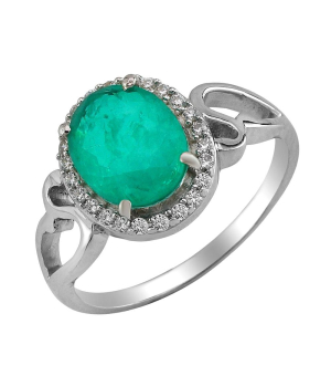 Серебряное кольцо с турмалином ‒ Mirserebra925.ru