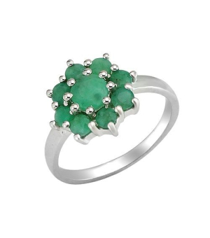 Серебряное кольцо с изумрудом – Mirserebra925.ru