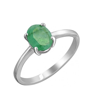 Серебряное кольцо с изумрудом – Mirserebra925.ru