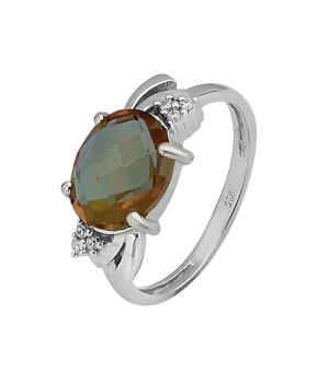 Серебряное кольцо с султанитом ‒ Mirserebra925.ru