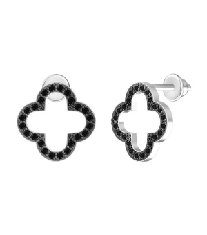 Серебряные серьги с цирконом ‒ Mirserebra925.ru