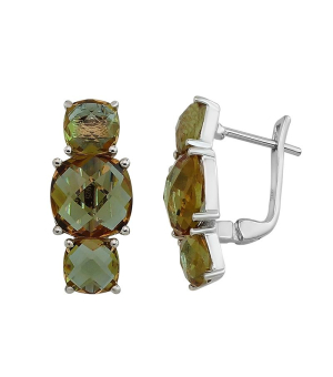 Серебряные серьги с султанитом ‒ Mirserebra925.ru