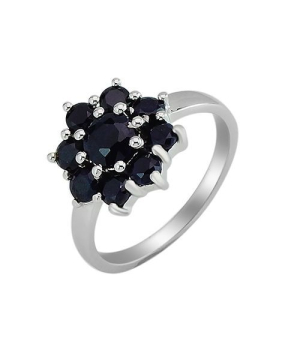 Серебряное кольцо с сапфиром – Mirserebra925.ru