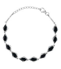 Серебряный браслет с сапфиром – Mirserebra925.ru