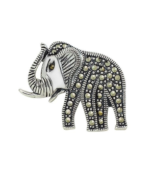 Серебряная брошь с марказитом ‒ Mirserebra925.ru