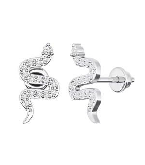 Серебряные серьги с цирконом ‒ Mirserebra925.ru