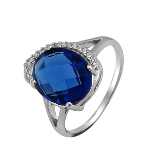 Серебряное кольцо с танзанитом ‒ Mirserebra925.ru