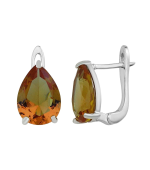 Серебряные серьги с султанитом ‒ Mirserebra925.ru