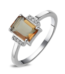 Серебряное кольцо с султанитом ‒ Mirserebra925.ru