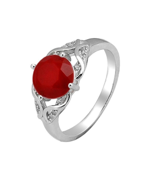 Серебряное кольцо с кораллом ‒ Mirserebra925.ru