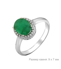 Серебряное кольцо с изумрудом – Mirserebra925.ru