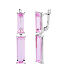 Серебряные серьги с морганитом – Mirserebra925.ru