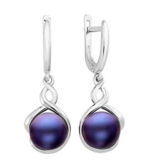 Серебряные серьги с жемчугом ‒ Mirserebra925.ru