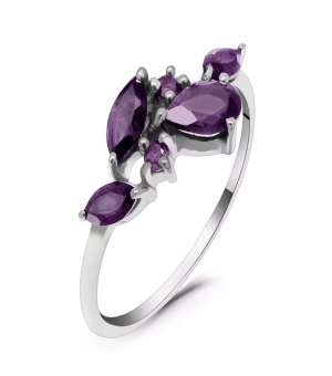 Серебряное кольцо с аметистом ‒ Mirserebra925.ru