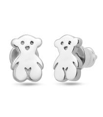 Серебряные серьги без вставок ‒ Mirserebra925.ru