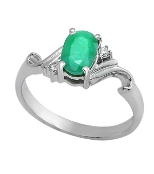 Серебряное кольцо с изумрудом – Mirserebra925.ru