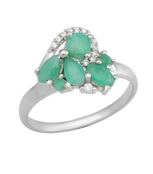 Серебряное кольцо с изумрудом – Mirserebra925.ru