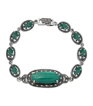 Серебряный браслет с марказитом ‒ Mirserebra925.ru