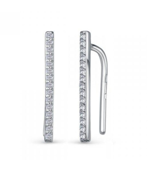 Серебряные серьги с цирконом ‒ Mirserebra925.ru