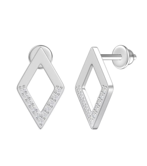 Серебряные серьги с цирконом ‒ Mirserebra925.ru