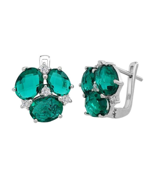 Серебряные серьги с аквамарином ‒ Mirserebra925.ru