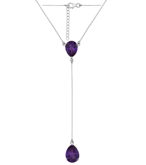 Серебряное колье с александритом – Mirserebra925.ru