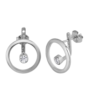 Серебряные серьги с цирконом ‒ Mirserebra925.ru