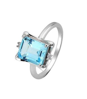Серебряное кольцо с топазом ‒ Mirserebra925.ru
