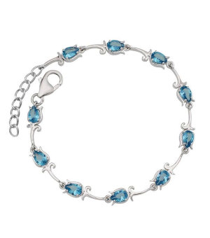 Серебряный браслет с лондон топазом ‒ Mirserebra925.ru