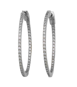 Серебряные серьги с цирконом ‒ Mirserebra925.ru