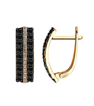 Серебряные серьги с цирконом ‒ Mirserebra925.ru