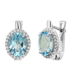 Серебряные серьги с топазом ‒ Mirserebra925.ru