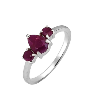 Серебряное кольцо с рубином – Mirserebra925.ru