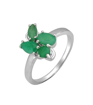 Серебряное кольцо с изумрудом – Mirserebra925.ru