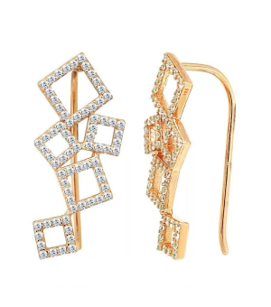 Серебряные серьги с цирконом ‒ Mirserebra925.ru