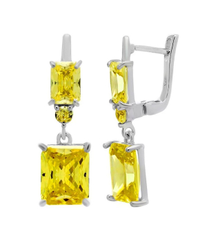 Серебряные серьги с цирконом ‒ Mirserebra925.ru