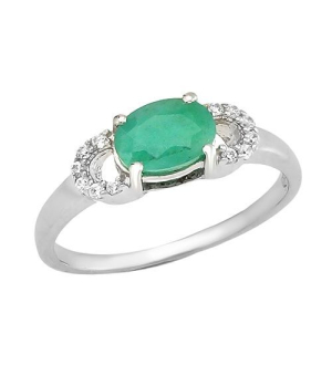 Серебряное кольцо с изумрудом – Mirserebra925.ru